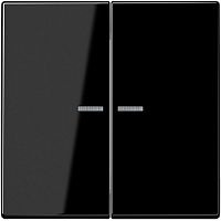 Лицевая панель Jung LS990 для 2-кл. выключателя с подсветкой черный картинка